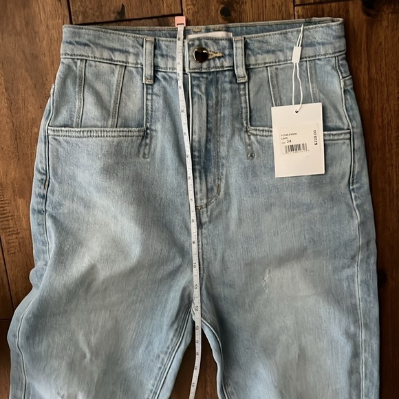 FAVORITE DAUGHTER NWT Jordie High Waist Distressed Straight Leg Jeans Size 24 - Picture 11 of 13